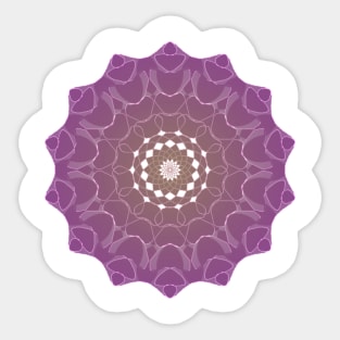 Peculiar Floral Pattern -purple Voilet  mandala design - Regenbogenfarben Sticker